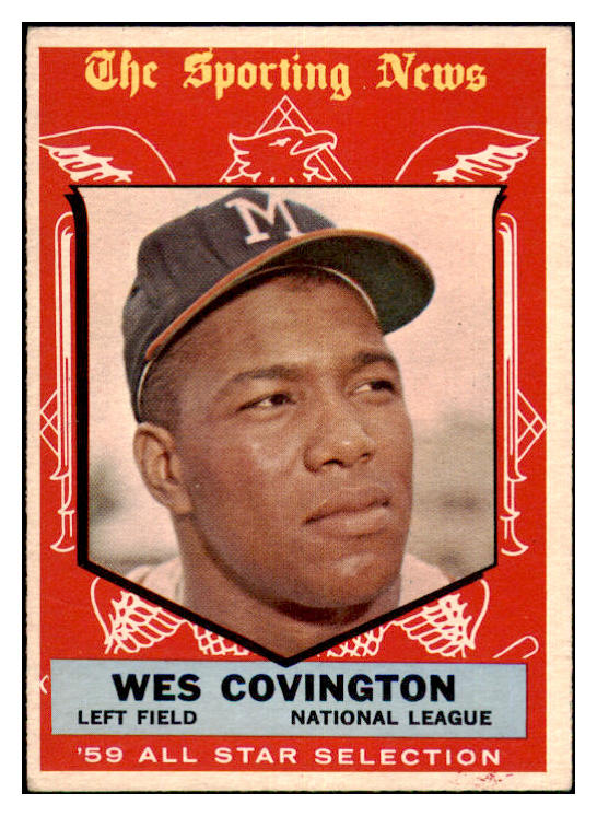 1959 Topps Baseball #565 Wes Covington A.S. Braves EX-MT 479925