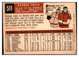 1959 Topps Baseball #511 George Susce Tigers VG-EX 479935