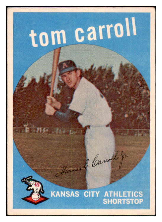 1959 Topps Baseball #513 Tommy Carroll A's VG-EX 479937
