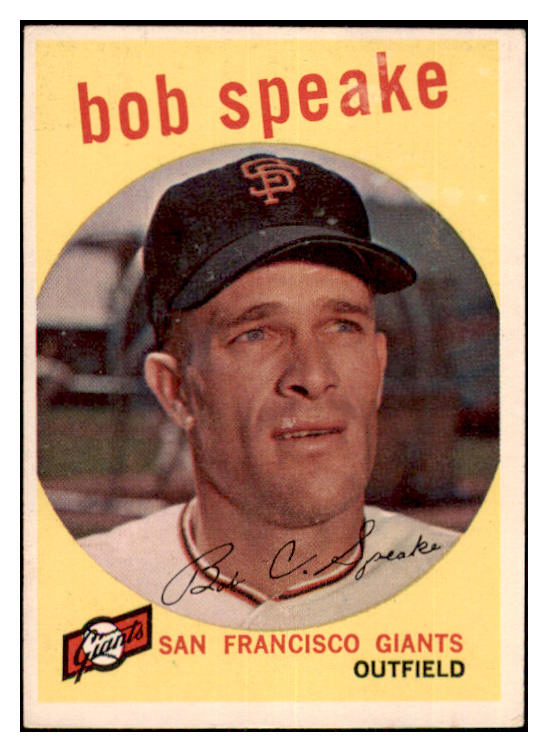 1959 Topps Baseball #526 Bob Speake Giants VG-EX 479946