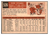 1959 Topps Baseball #526 Bob Speake Giants VG-EX 479946