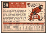 1959 Topps Baseball #531 Ray Webster Indians VG-EX 479948