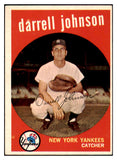 1959 Topps Baseball #533 Darrell Johnson Yankees VG-EX 479950