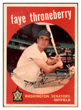 1959 Topps Baseball #534 Faye Throneberry Senators VG-EX 479951