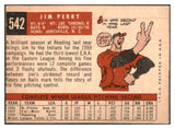 1959 Topps Baseball #542 Jim Perry Indians VG-EX 479957
