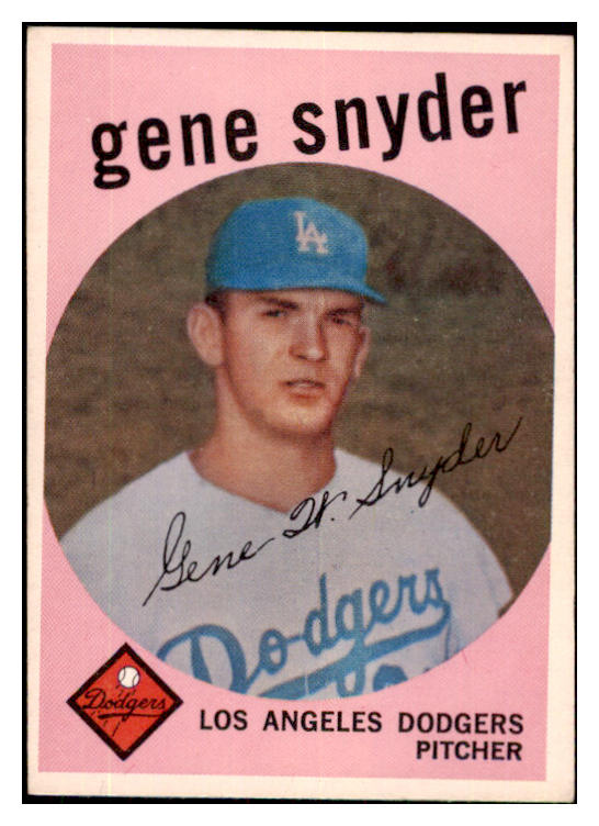 1959 Topps Baseball #522 Gene Snyder Dodgers EX 479981