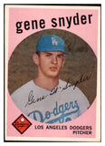 1959 Topps Baseball #522 Gene Snyder Dodgers EX 479981