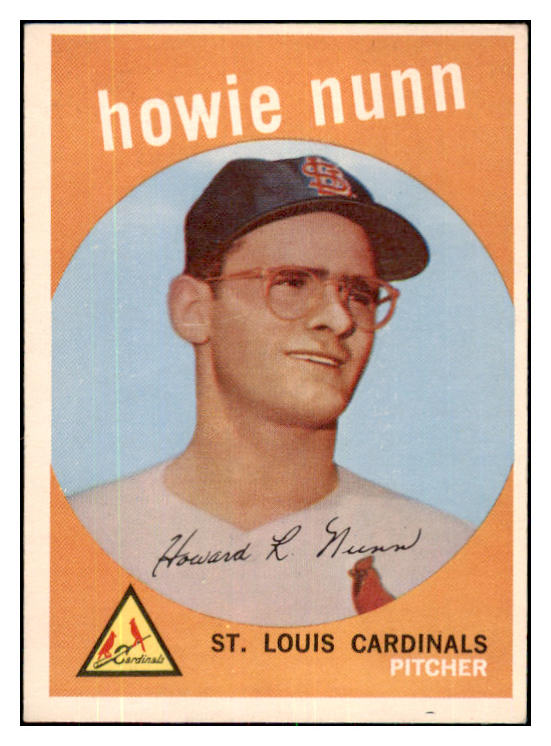 1959 Topps Baseball #549 Howie Nunn Cardinals EX 479983