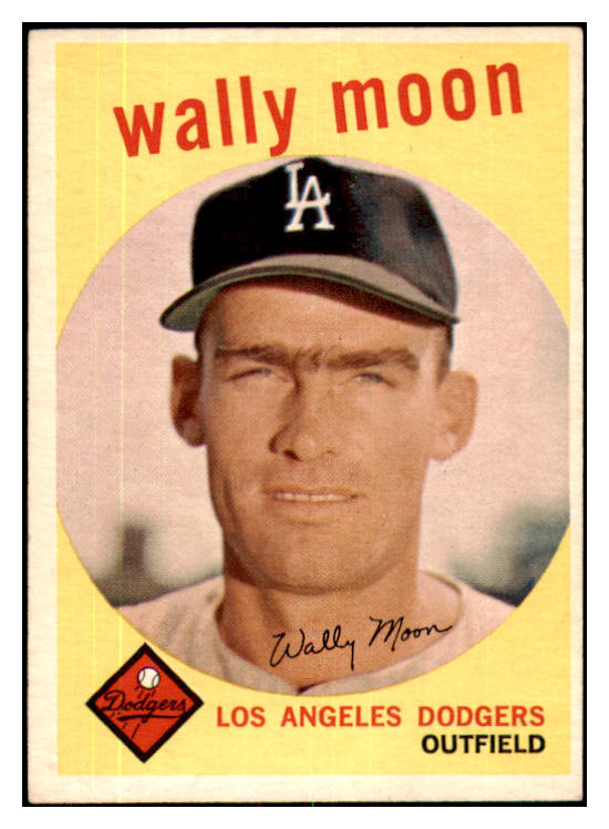 1959 Topps Baseball #530 Wally Moon Dodgers EX 479986