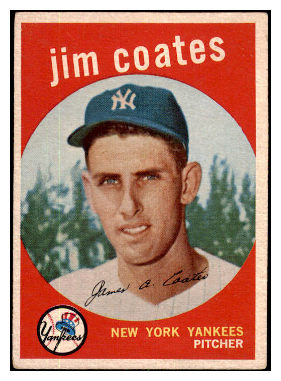 1959 Topps Baseball #525 Jim Coates Yankees VG-EX 479988