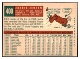 1959 Topps Baseball #400 Jackie Jensen Red Sox VG-EX 479994