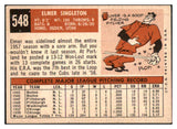 1959 Topps Baseball #548 Elmer Singleton Cubs VG-EX 480010