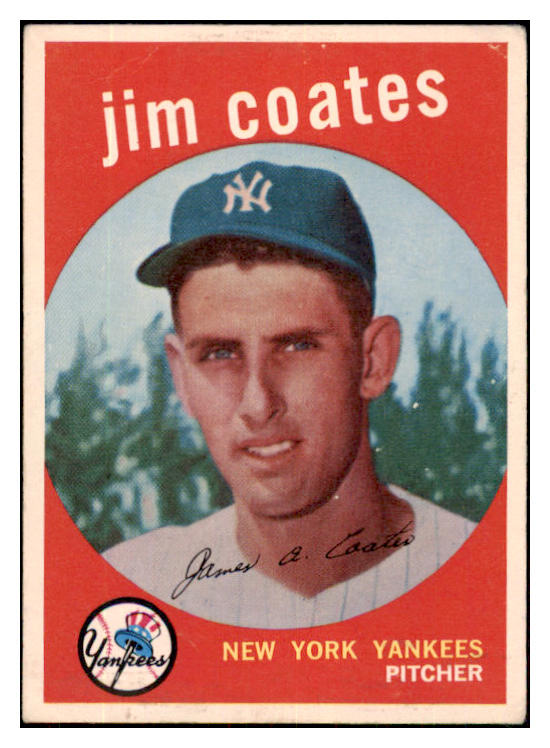 1959 Topps Baseball #525 Jim Coates Yankees VG-EX 480018