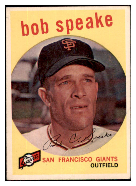 1959 Topps Baseball #526 Bob Speake Giants VG-EX 480019