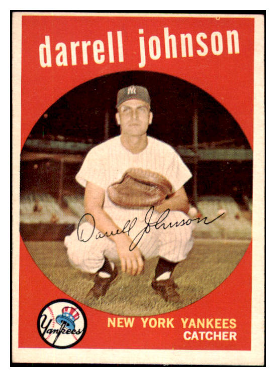 1959 Topps Baseball #533 Darrell Johnson Yankees EX 480034