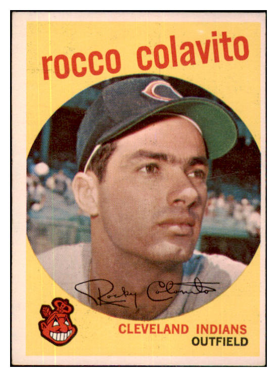 1959 Topps Baseball #420 Rocky Colavito Indians EX 480043