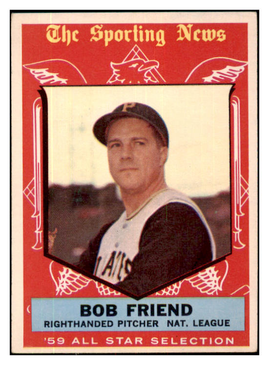 1959 Topps Baseball #569 Bob Friend A.S. Pirates EX 480047