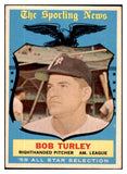 1959 Topps Baseball #570 Bob Turley A.S. Yankees EX-MT 480069