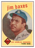 1959 Topps Baseball #547 Jim Baxes Dodgers EX-MT 480078