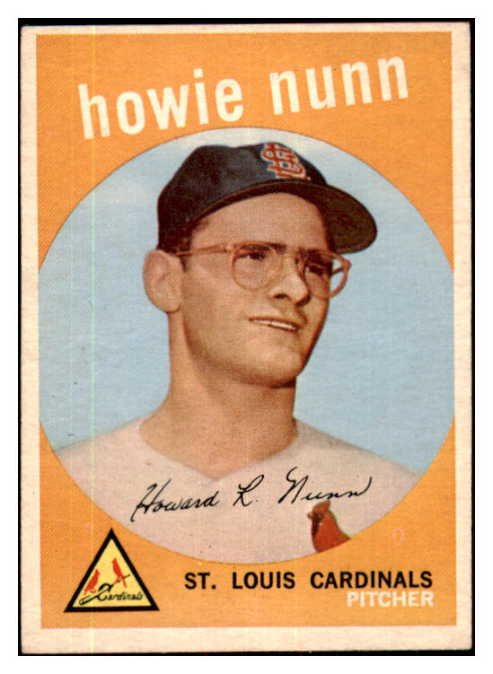 1959 Topps Baseball #549 Howie Nunn Cardinals EX-MT 480079