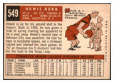 1959 Topps Baseball #549 Howie Nunn Cardinals EX-MT 480079