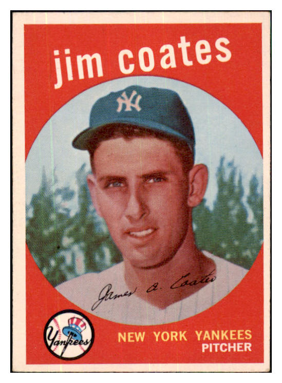 1959 Topps Baseball #525 Jim Coates Yankees EX-MT 480082