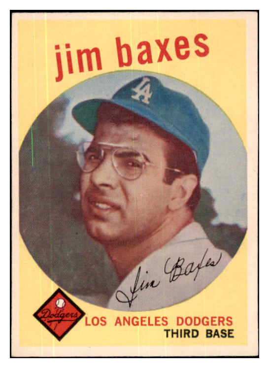 1959 Topps Baseball #547 Jim Baxes Dodgers EX-MT 480085