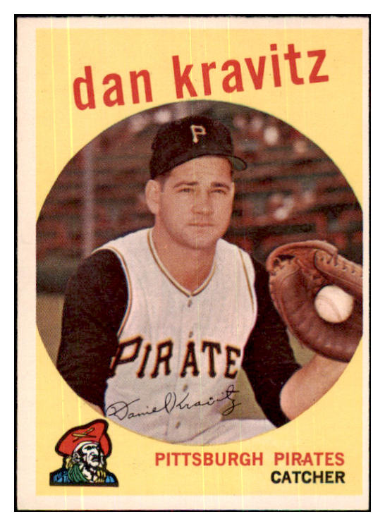 1959 Topps Baseball #536 Danny Kravitz Pirates EX-MT 480086