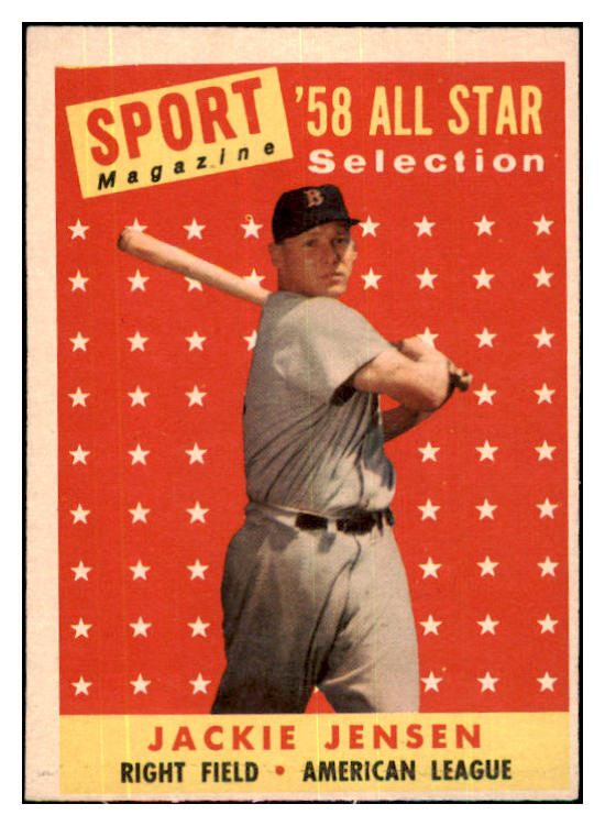 1958 Topps Baseball #489 Jackie Jensen A.S. Red Sox VG-EX 480111