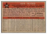 1958 Topps Baseball #492 Bob Friend A.S. Pirates EX 480114