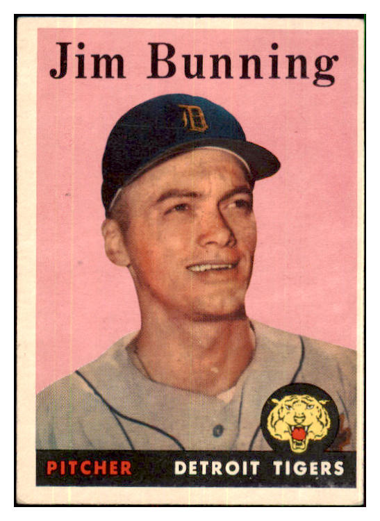 1958 Topps Baseball #115 Jim Bunning Tigers VG-EX 480122