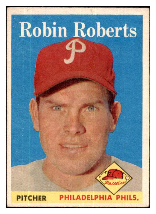 1958 Topps Baseball #090 Robin Roberts Phillies VG-EX 480124