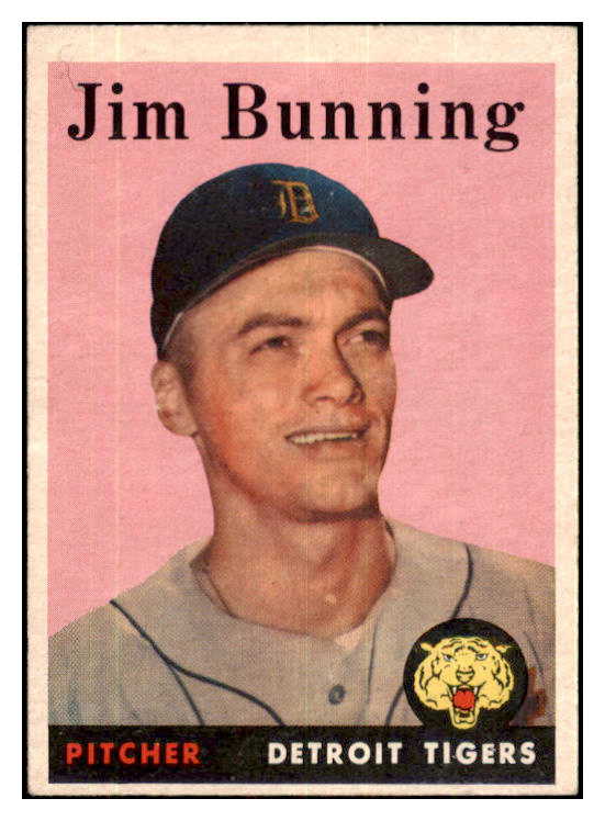 1958 Topps Baseball #115 Jim Bunning Tigers EX-MT 480128