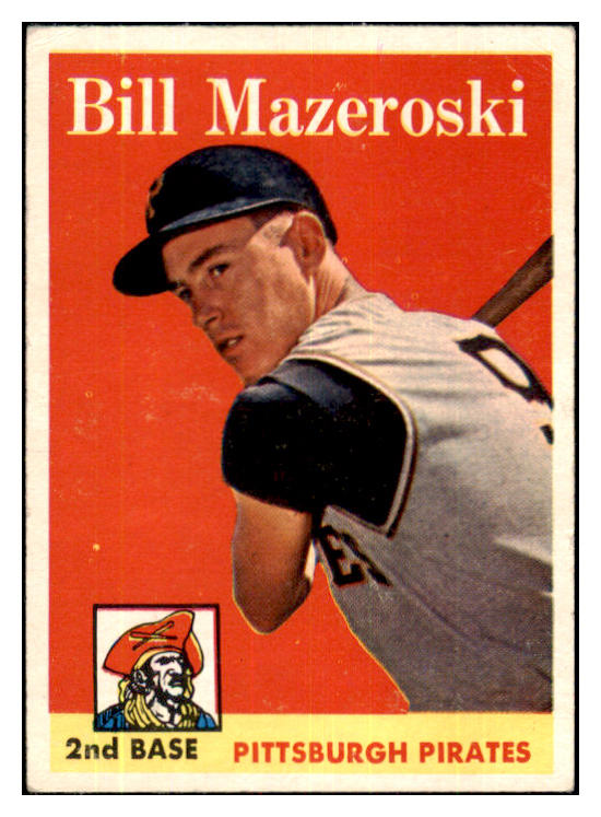 1958 Topps Baseball #238 Bill Mazeroski Pirates EX 480131