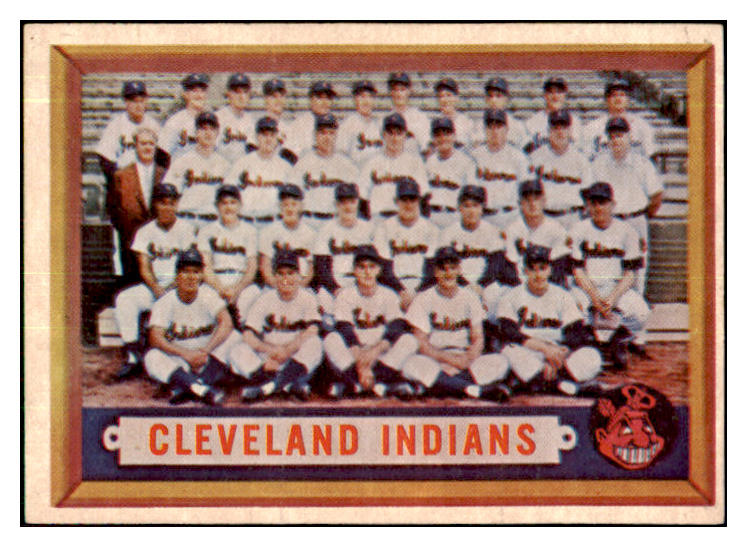 1957 Topps Baseball #275 Cleveland Indians Team EX-MT 480152