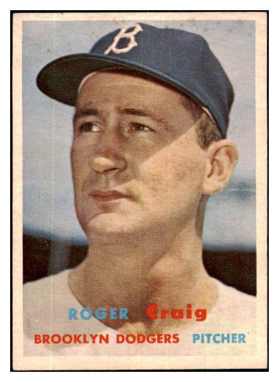 1957 Topps Baseball #173 Roger Craig Dodgers EX-MT 480155