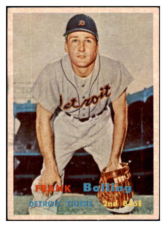 1957 Topps Baseball #325 Frank Bolling Tigers EX-MT 480160