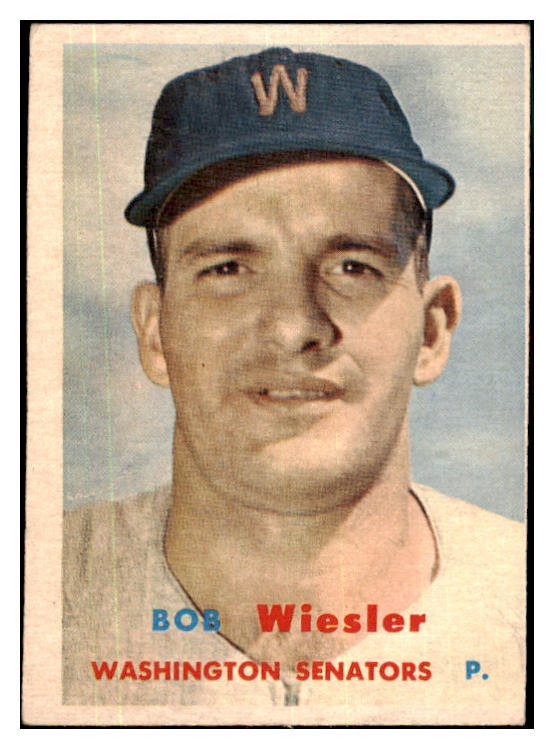 1957 Topps Baseball #126 Bob Wiesler Senators VG-EX 480162