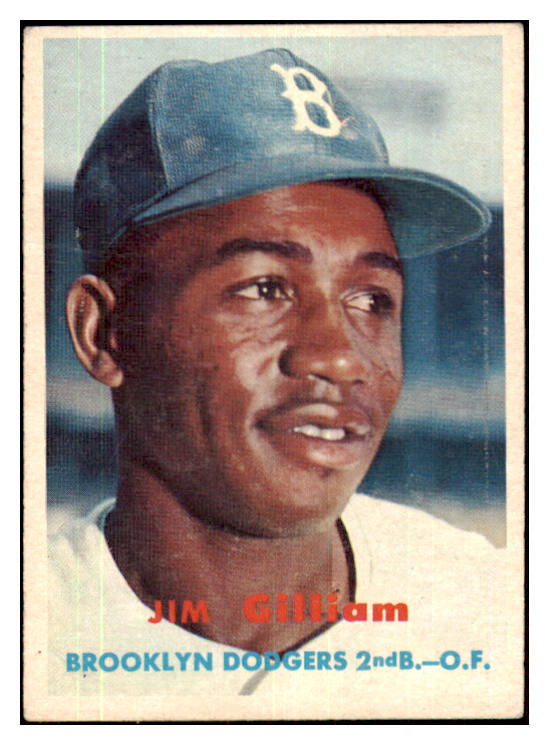 1957 Topps Baseball #115 Jim Gilliam Dodgers VG-EX 480166