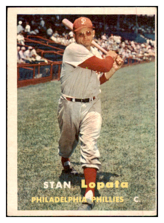 1957 Topps Baseball #119 Stan Lopata Phillies EX 480184