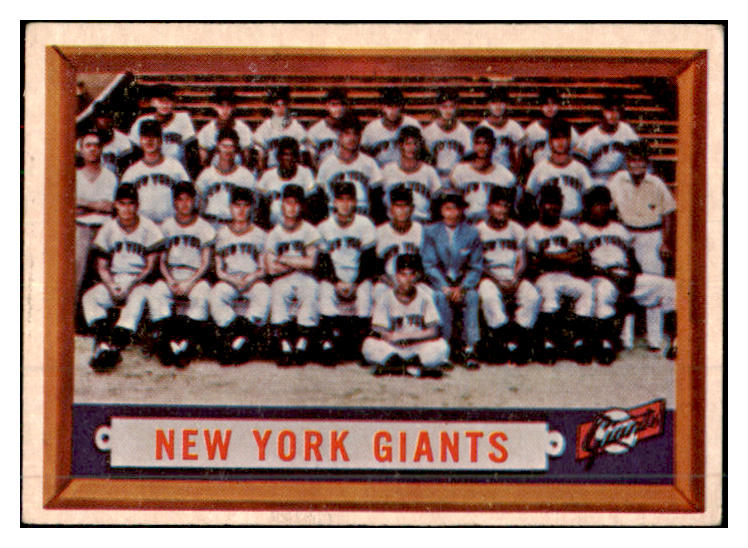 1957 Topps Baseball #317 New York Giants Team EX 480193