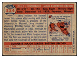 1957 Topps Baseball #334 Jerry Schoonmaker Senators VG-EX 480214