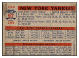 1957 Topps Baseball #097 New York Yankees Team EX 480228