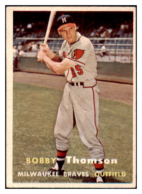 1957 Topps Baseball #262 Bobby Thomson Braves EX 480251