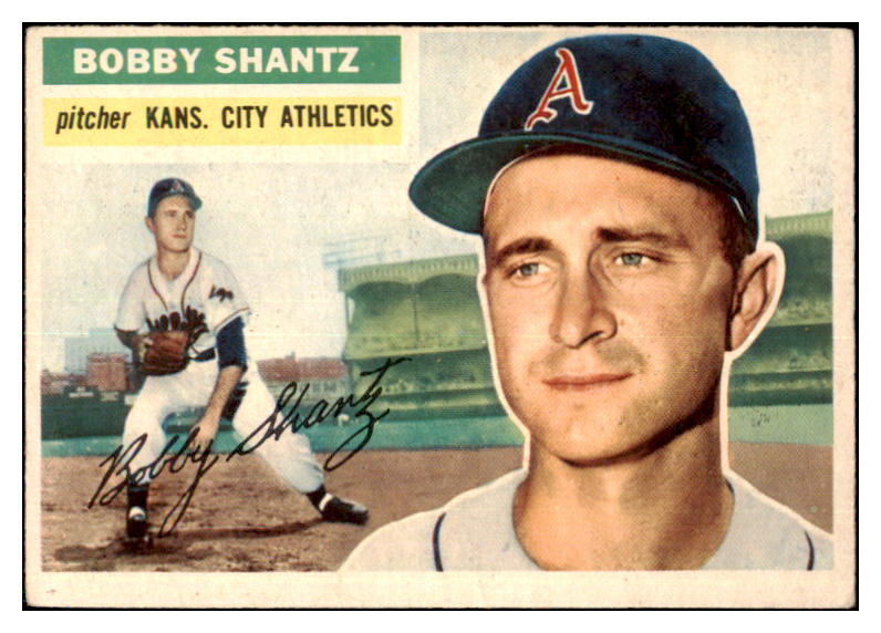 1956 Topps Baseball #261 Bobby Shantz A's EX 480289