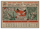 1956 Topps Baseball #257 Bobby Thomson Braves EX 480296