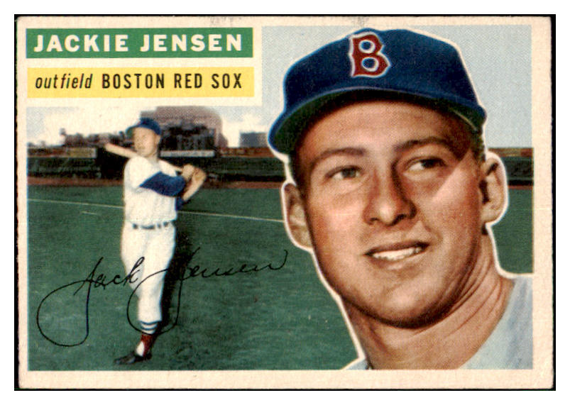 1956 Topps Baseball #115 Jackie Jensen Red Sox VG-EX Gray 480308