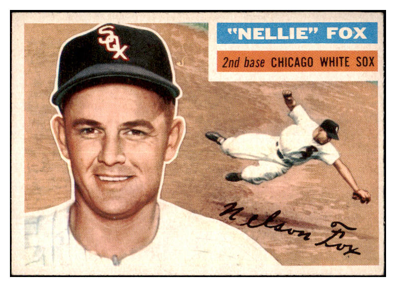 1956 Topps Baseball #118 Nellie Fox White Sox EX-MT Gray 480349