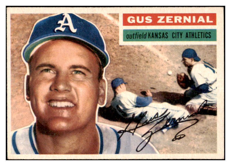 1956 Topps Baseball #045 Gus Zernial A's EX-MT White 480350