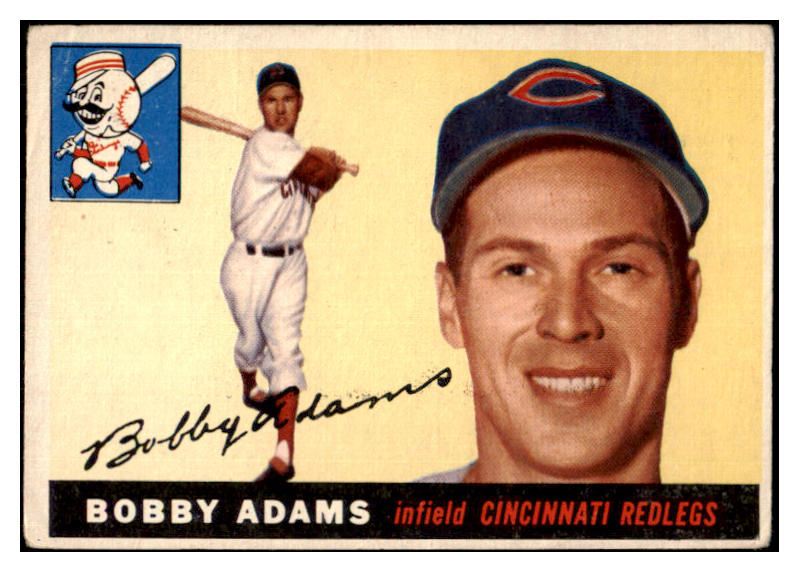 1955 Topps Baseball #178 Bobby Adams Reds VG-EX 480372